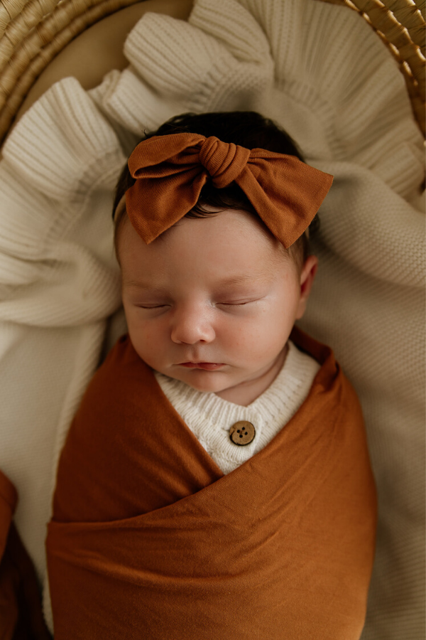 Chestnut Bamboo Bow Headband - VIXSA