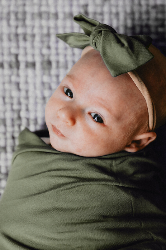 Olive Bamboo Bow Headband - VIXSA