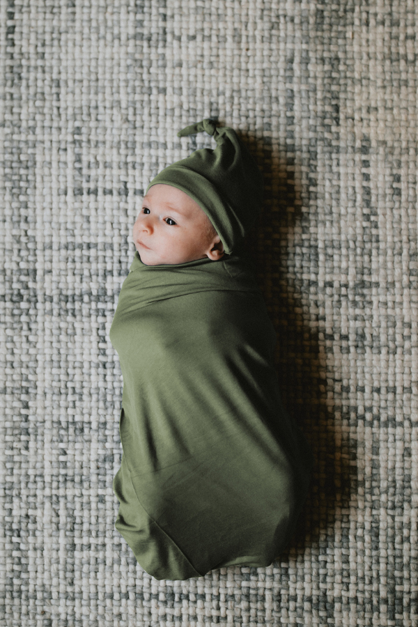 Olive Baby Bamboo Beanie - VIXSA