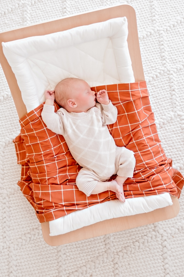 Rust Grid Swaddle - VIXSA