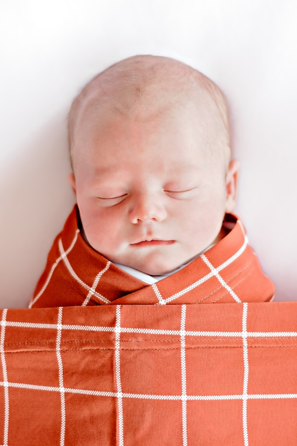 Rust Grid Swaddle - VIXSA