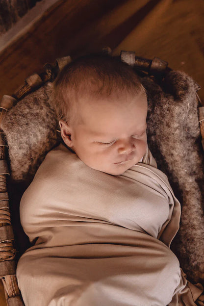 VIXSA Taupe Wrap Carrier, Swaddle + Accessories Bundle