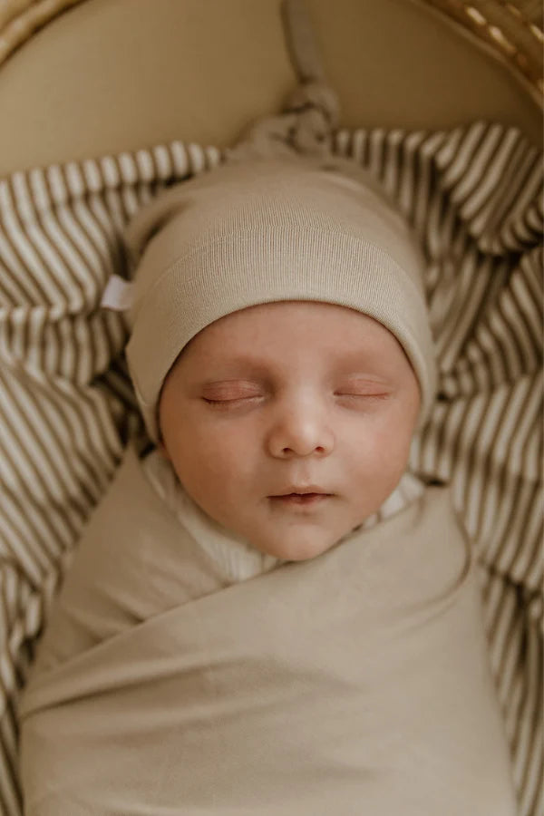 VIXSA Taupe Wrap Carrier, Swaddle + Accessories Bundle