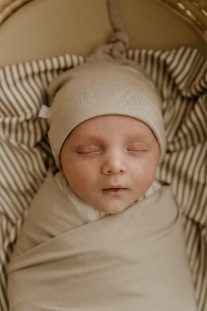 VIXSA Taupe Wrap Carrier, Swaddle + Accessories Bundle