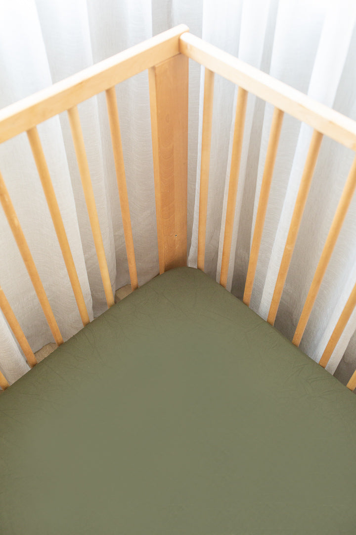 Olive Bamboo Fitted Sheet