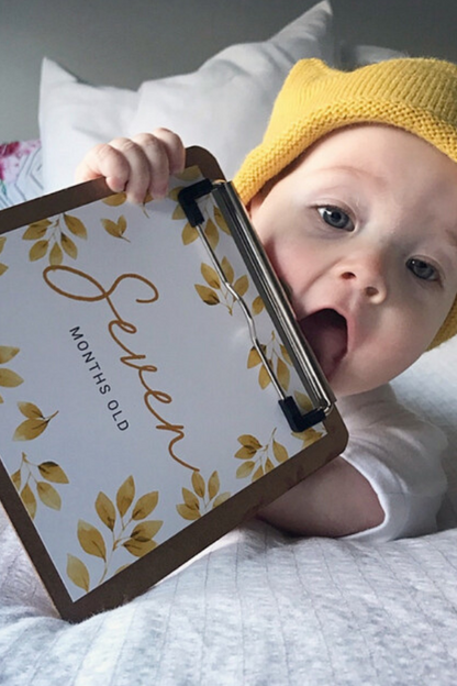 Tuscan Sun | Baby Milestone Cards + Clipboard - VIXSA