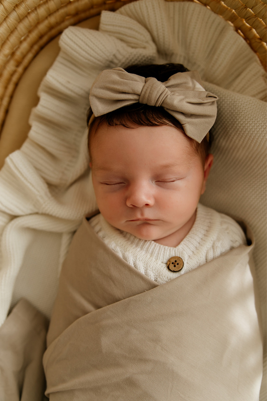 VIXSA Taupe Bamboo Bow Headband - VIXSA