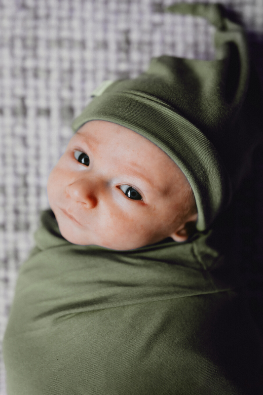 Olive Baby Bamboo Beanie - VIXSA