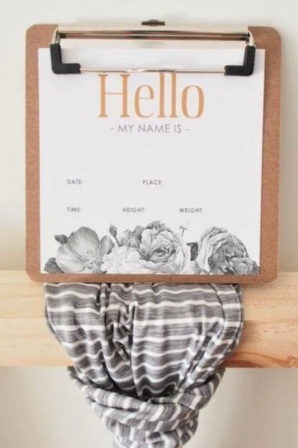 Floral Romance | Baby Milestone Cards + Clipboard - VIXSA