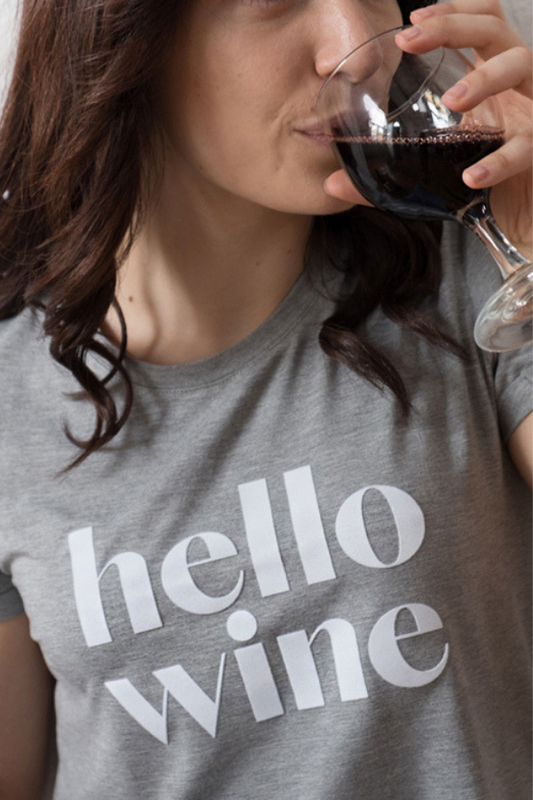 Hello Wine T-Shirt - XS & S SIZES ONLY - VIXSA